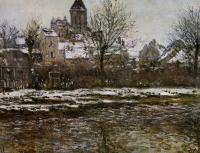 Monet, Claude Oscar - Church at Vetheuil, Snow